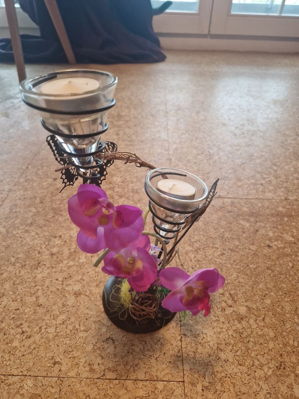 Tutte le decorazioni: Romantischer Kerzenständer mit Orchideen-Deko – Nuovo (secondo la descrizione) da Bern venduto da Sunset91 2