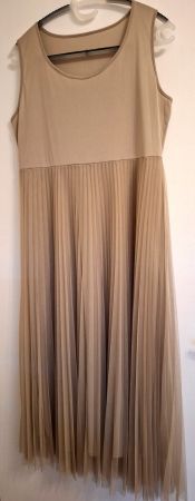 Tüllkleid Mesh/Plissee Beige Onesize