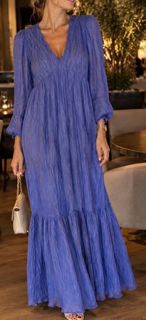Zara Kleid, Gr. S bis M Lila, langes Maxikleid
