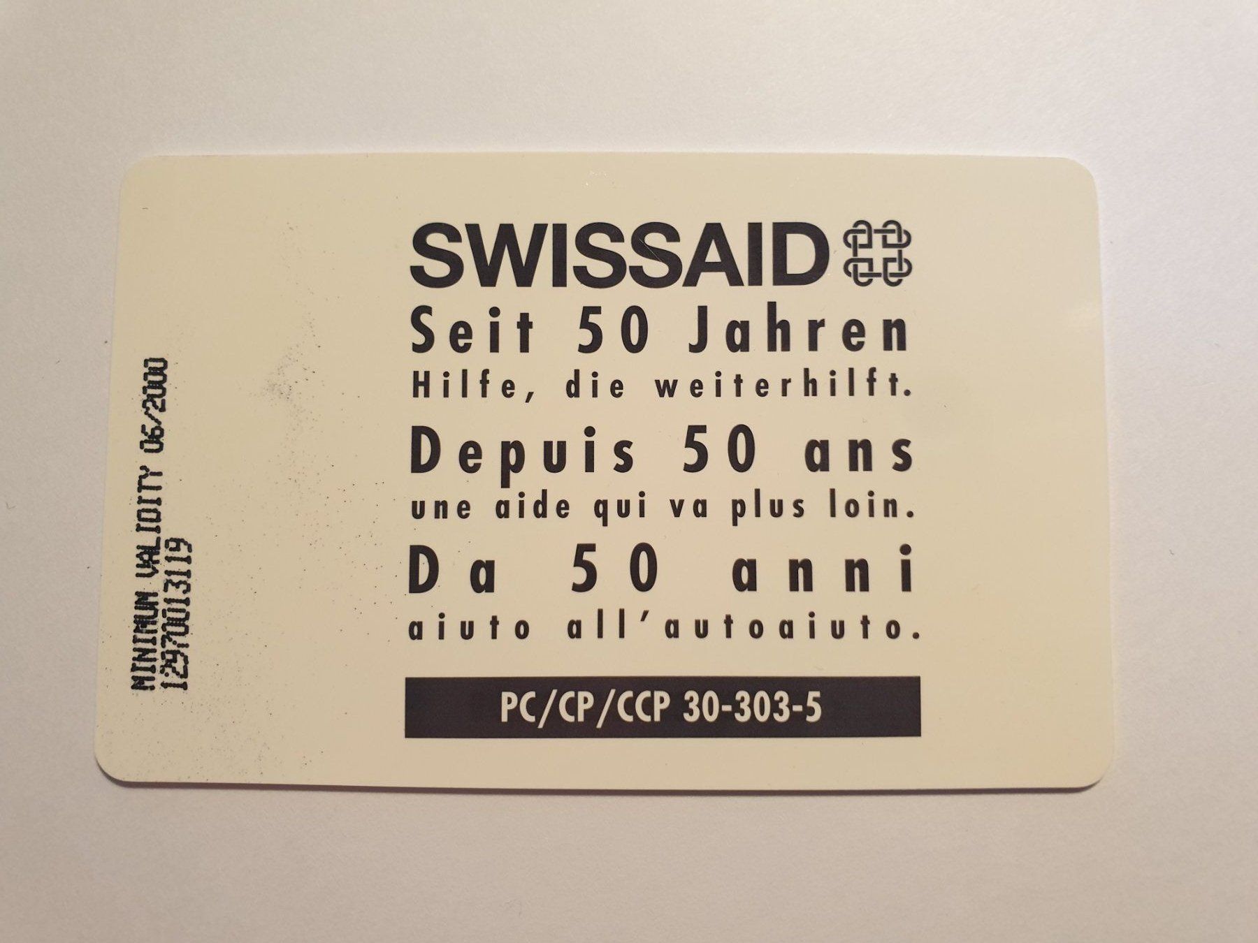 Cartes de téléphone: Swissaid ungebr – Neuf (Voir description) à Rain par chesz 1