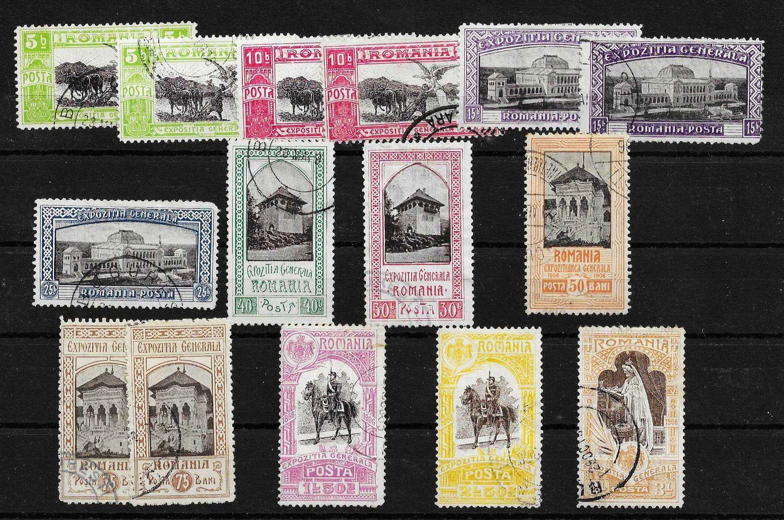 Alle Briefmarken: Rumänien Satz um 1912 – Gebraucht aus Schlossrued von Aronliam