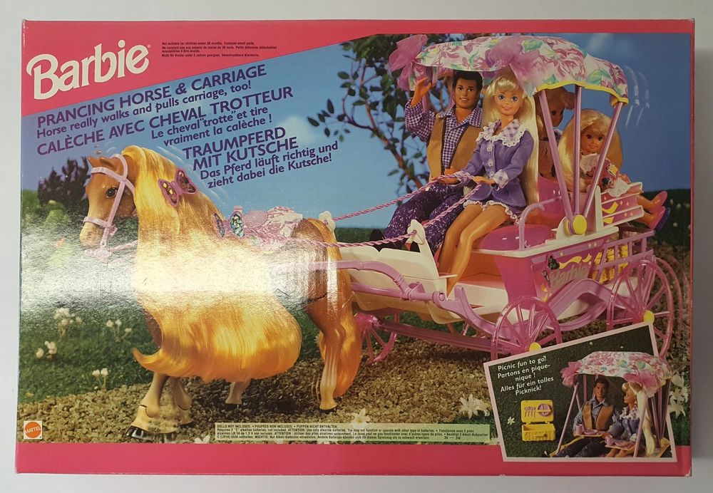 Barbie Prancing Horse & Carriage with Picnic Set 1994 (Neu (gemäss ...
