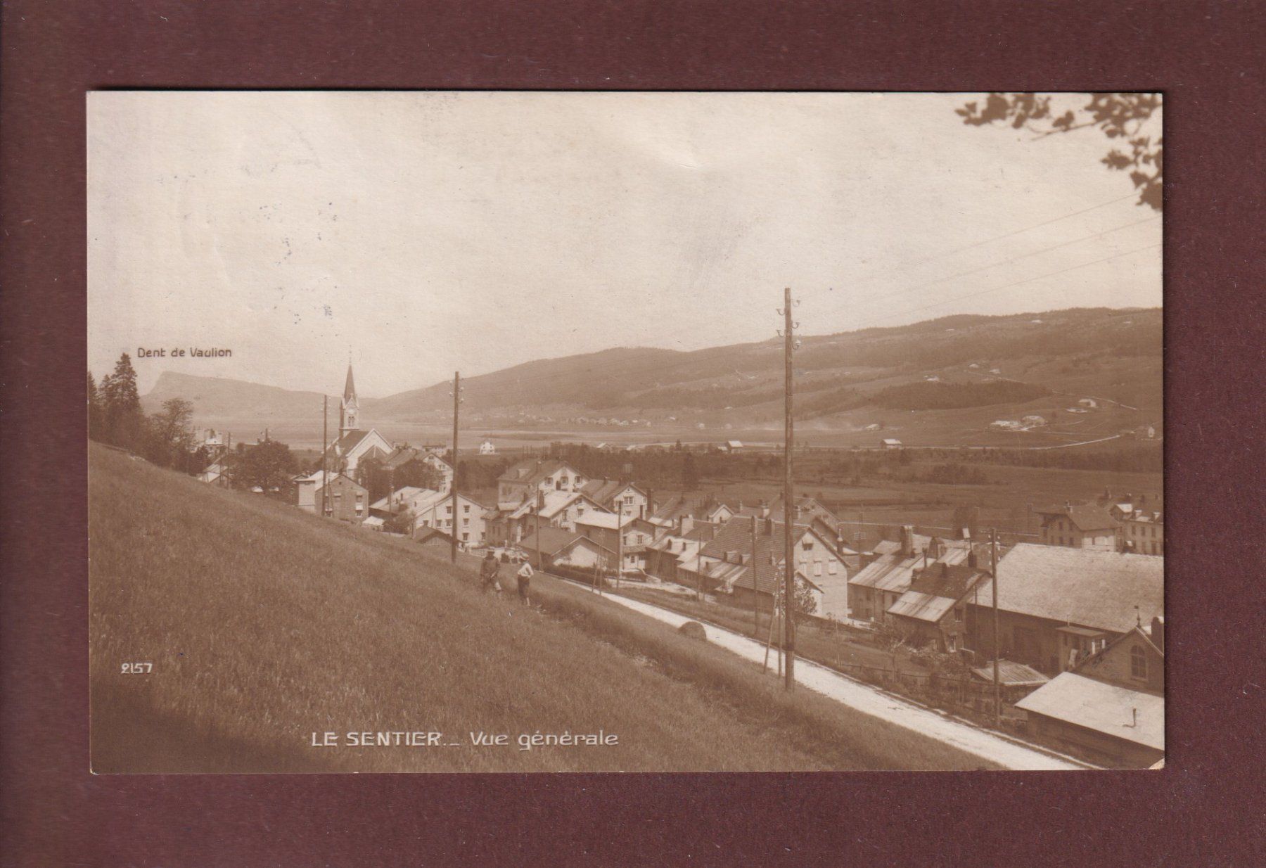 Cartoline postali: LE SENTIER - Vue partielle - 1916 – Usato da Pully venduto da nicecards