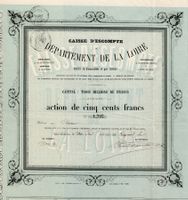 Caisse d'Escompte département de la Loire von 1858!