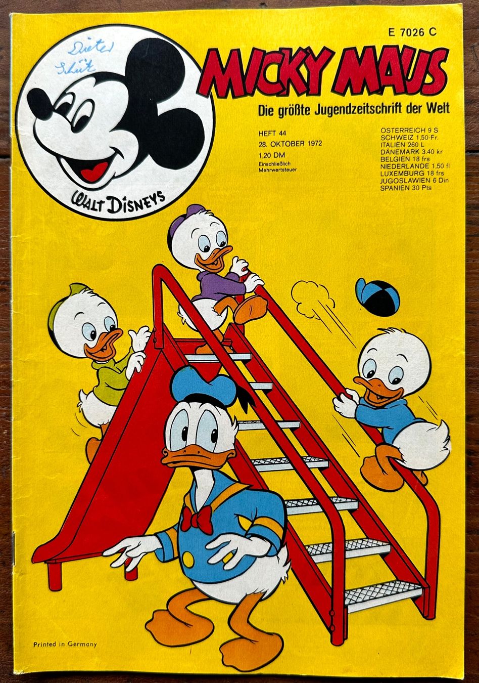 Comics: Micky Maus Nr. 44   28.10.1972, hunderte Comics ab 1.- – Gebraucht aus Seltisberg von quadartswiss