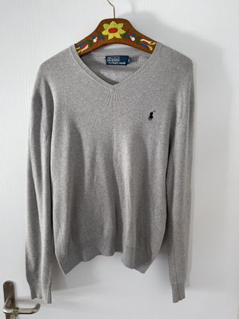 Polo Ralph Lauren Herrenpullover, Grösse S, Grau, Top! Y2k