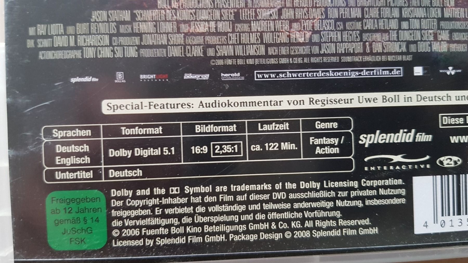 Tutti i DVDs: DVD Schwerter des Königs – Usato da Oetwil am See venduto da fineli2 1