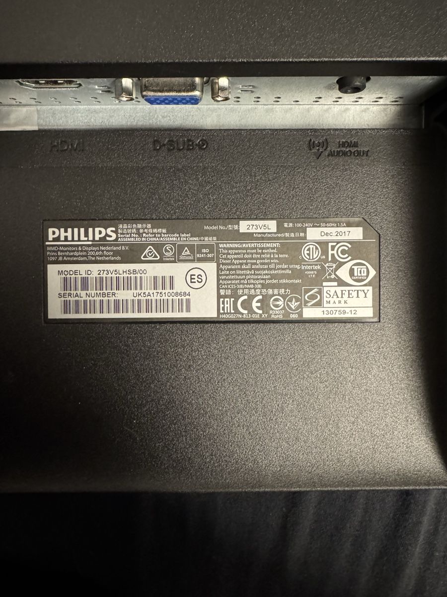 Ecrans: Philips 27" Monitor Full HD 60Hz – D'occasion à Seuzach par Tobias_k 1