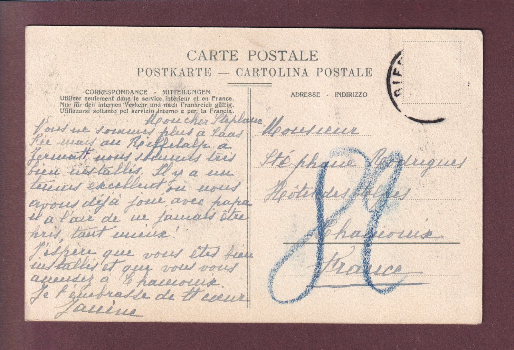 Cartoline postali: Gorge de SAAS-FEE – Usato da Pully venduto da nicecards 1