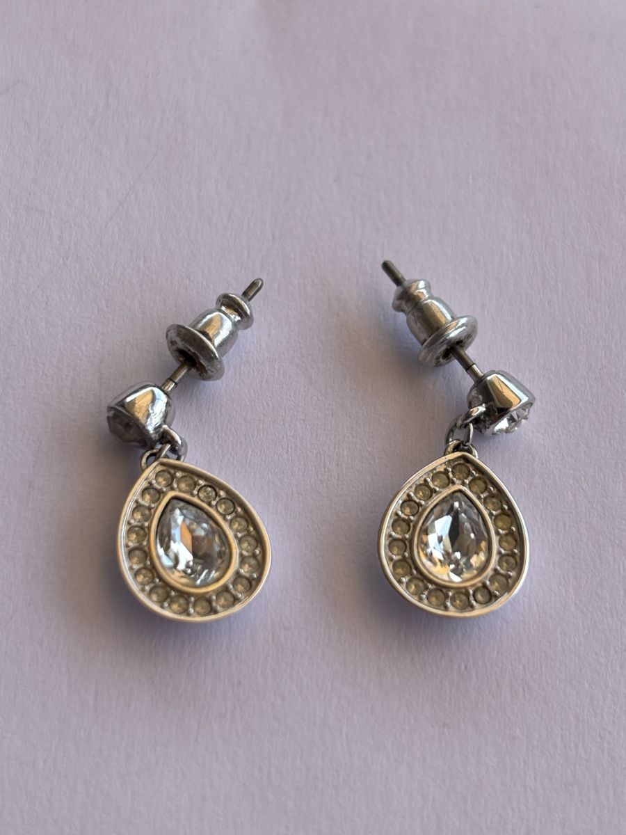 Swarovski Orecchini pendenti & Orecchini a lobo: Ohrstecker Silber Tropfen Swarovski  – Usato da Langnau am Albis venduto da flusspflege