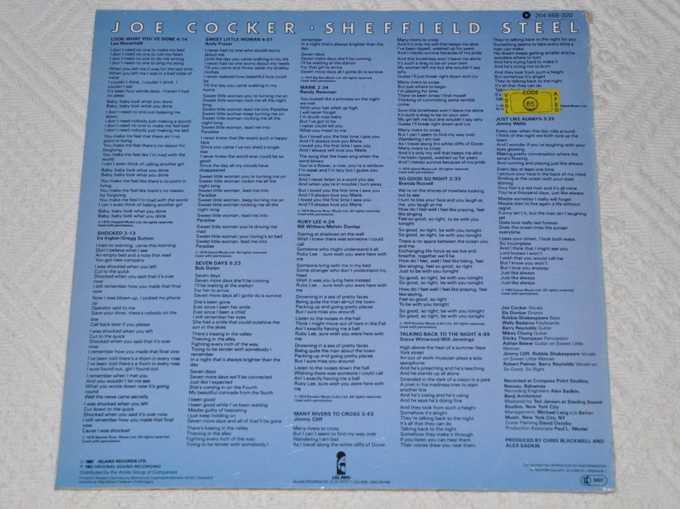 Schallplatten: LP Joe Cocker - Sheffield Steel – Gebraucht aus Boll von Theodora15 1