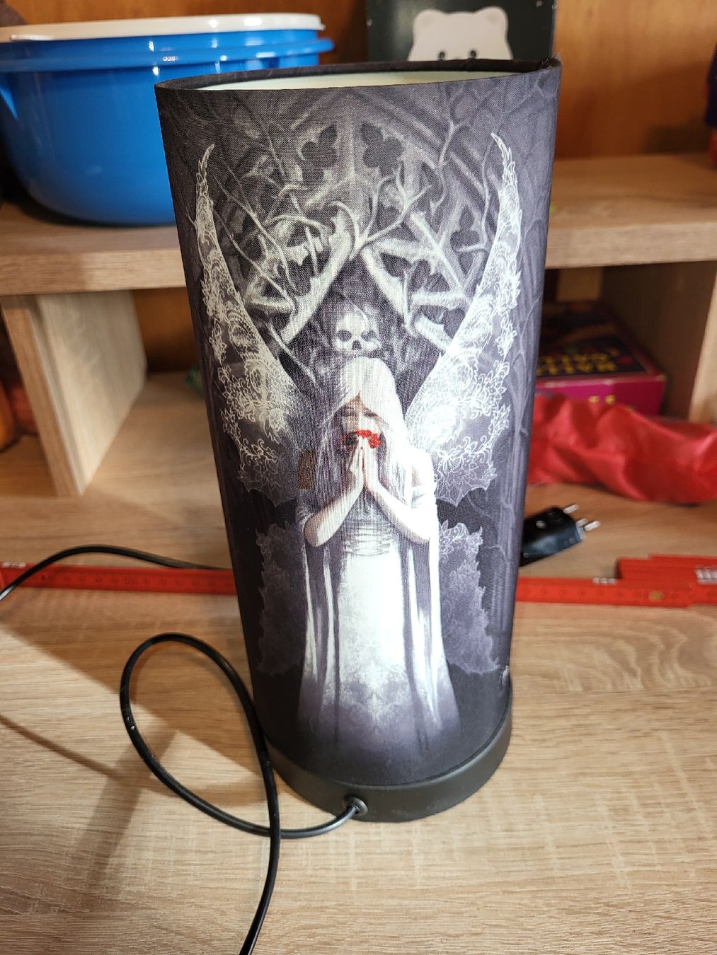 Lampade: Tisch- Lampe Gothik mit Engel , elektrisch – Usato da Schweizersholz venduto da fuchs06 4