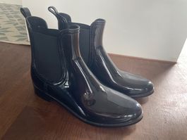 Schicke Damen-Gummistiefel schwarz Grösse 39/40