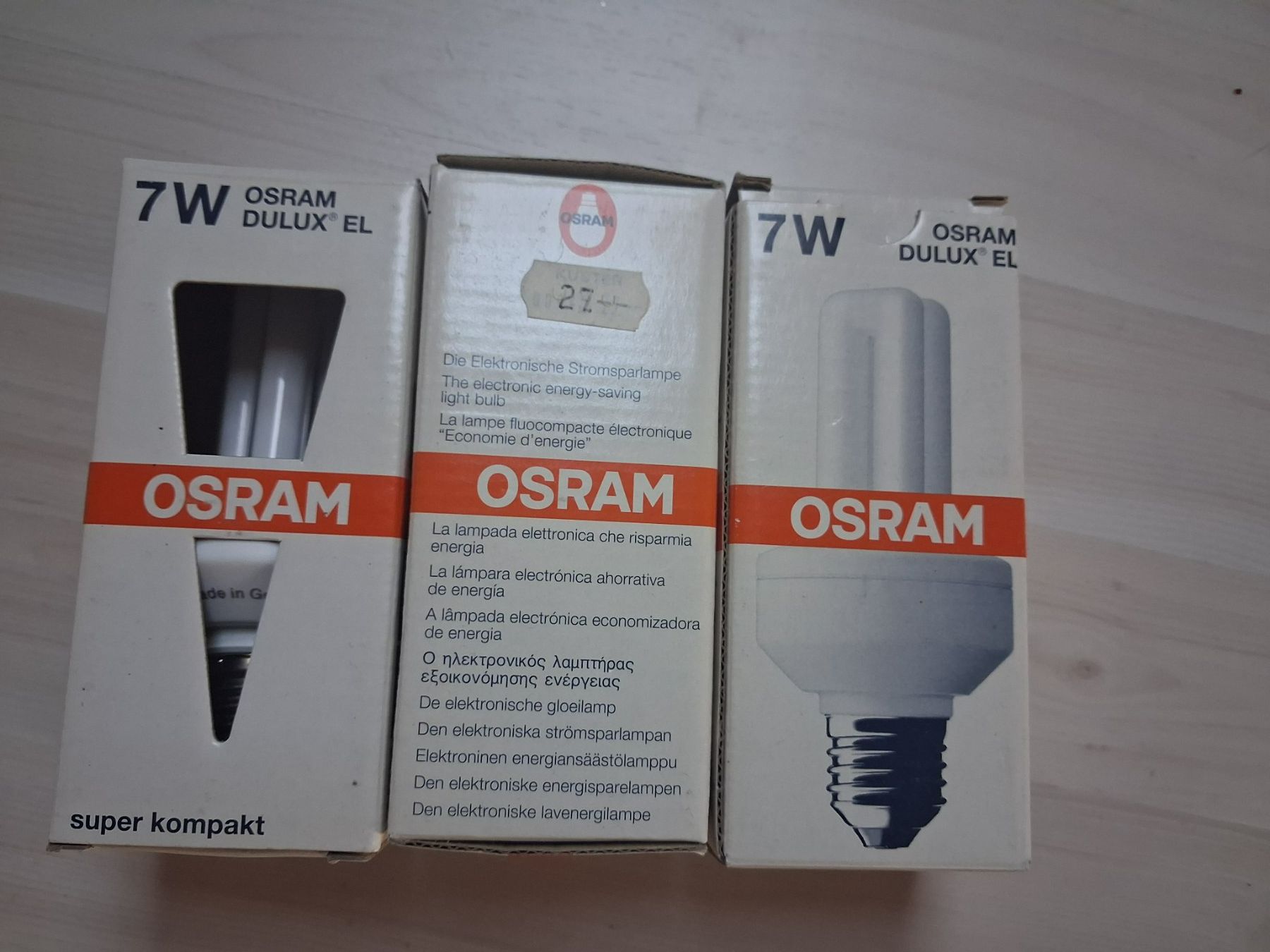 Osram Lampes: 3 X SPARLAMPE 7 WATT       E27 – Neuf avec emballage d'origine à langnau par Santos1411