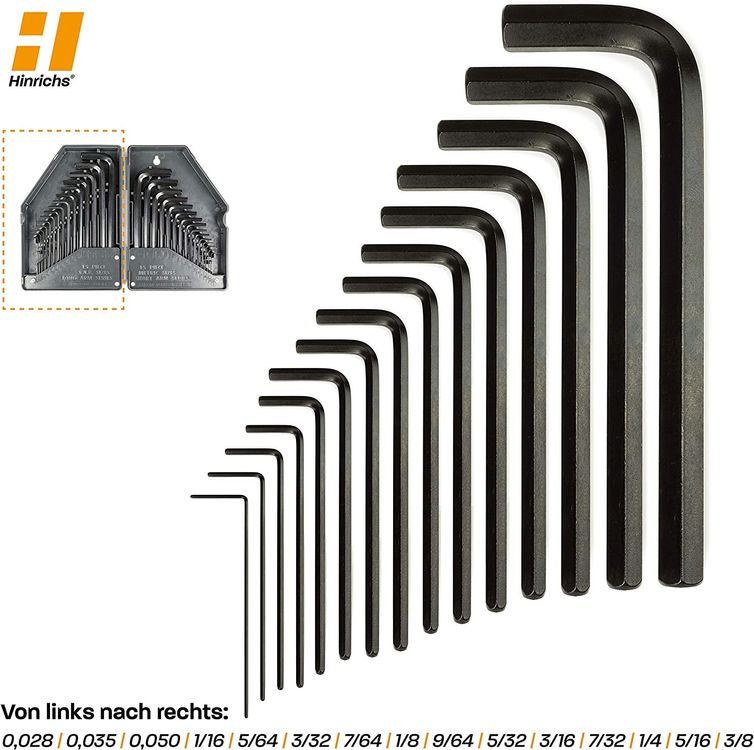 Gorilla Grip Imbusschlüssel-Set – 7-teilig, Farbcodiert, 2–8 Mm, Klappbar & Robust