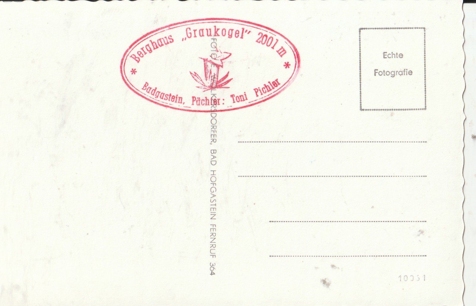 Cartoline postali: Berghaus Badgastein – Usato da Lumbrein venduto da made02 1