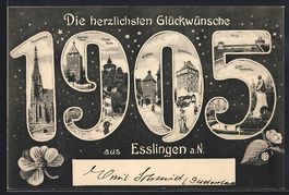 Grusskarten-AK Esslingen a. N., Frauenki