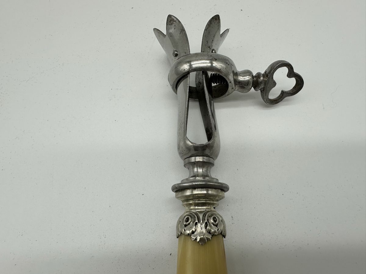 Set di posate: Vintage Horn Handled Leg of Lamb holder – Usato da Villmergen venduto da JacRon 1