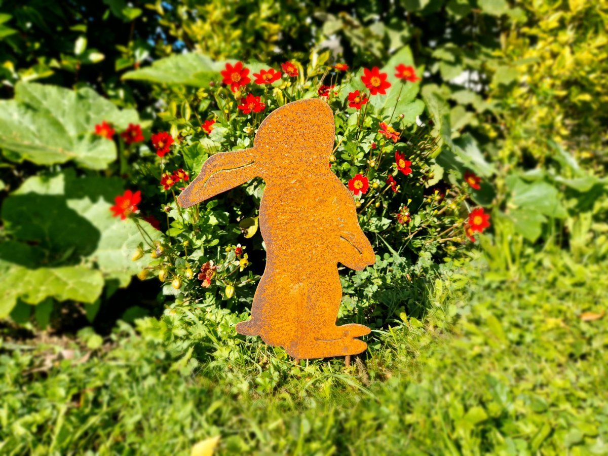 Tutte le decorazioni: Hase stehend Gartenstecker Rost 40cm – Nuovo e nell'imballaggio originale da Matzendorf venduto da Gartendeko-Shop 2