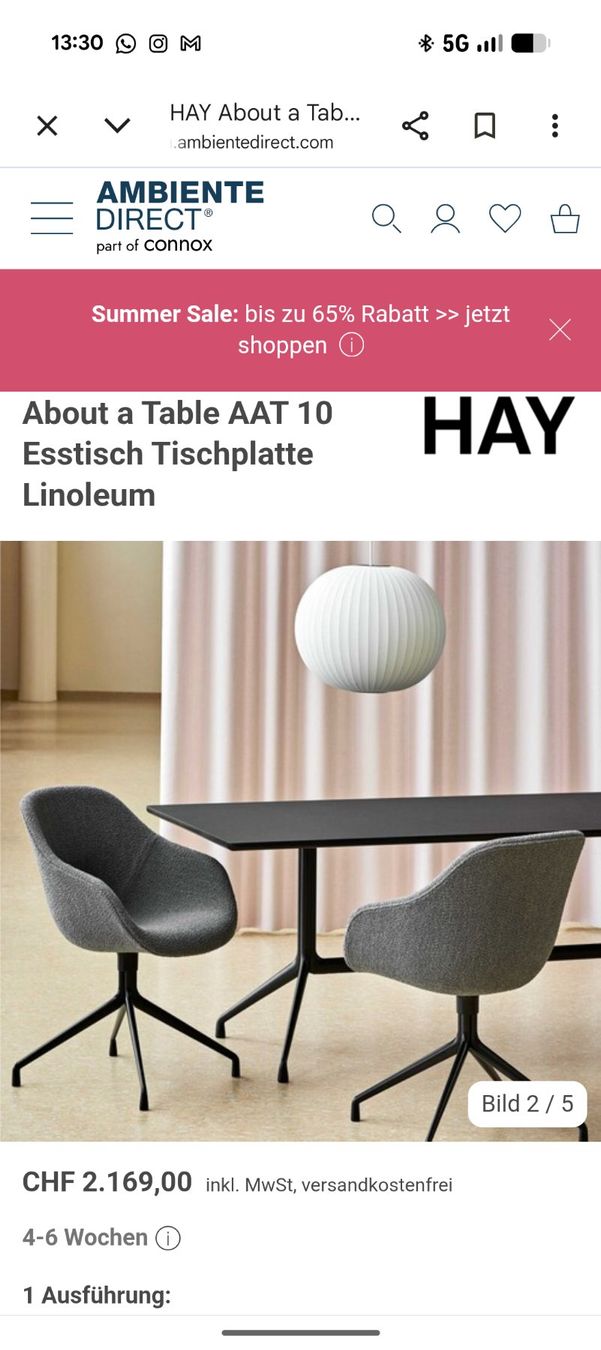 Hay Tavoli: HAY Tisch "about a table AA10" – Usato da Bern venduto da morf76 7