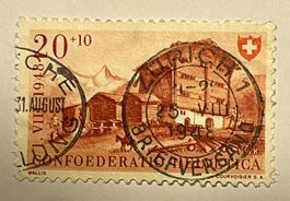 Confederatio Helvetica, 1948 Landschaftsbilder Briefmarke