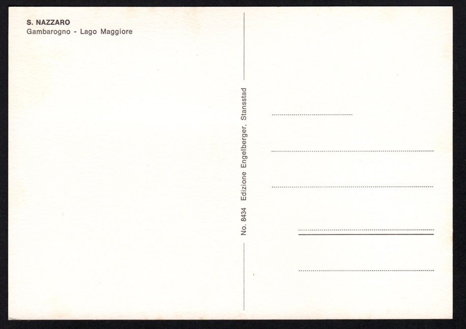 Tous les timbres: Maximumkarte Schifffahrt Lago Maggiore, Nazzaro – Neuf (Voir description) à Dottikon par haeusibuh5 1