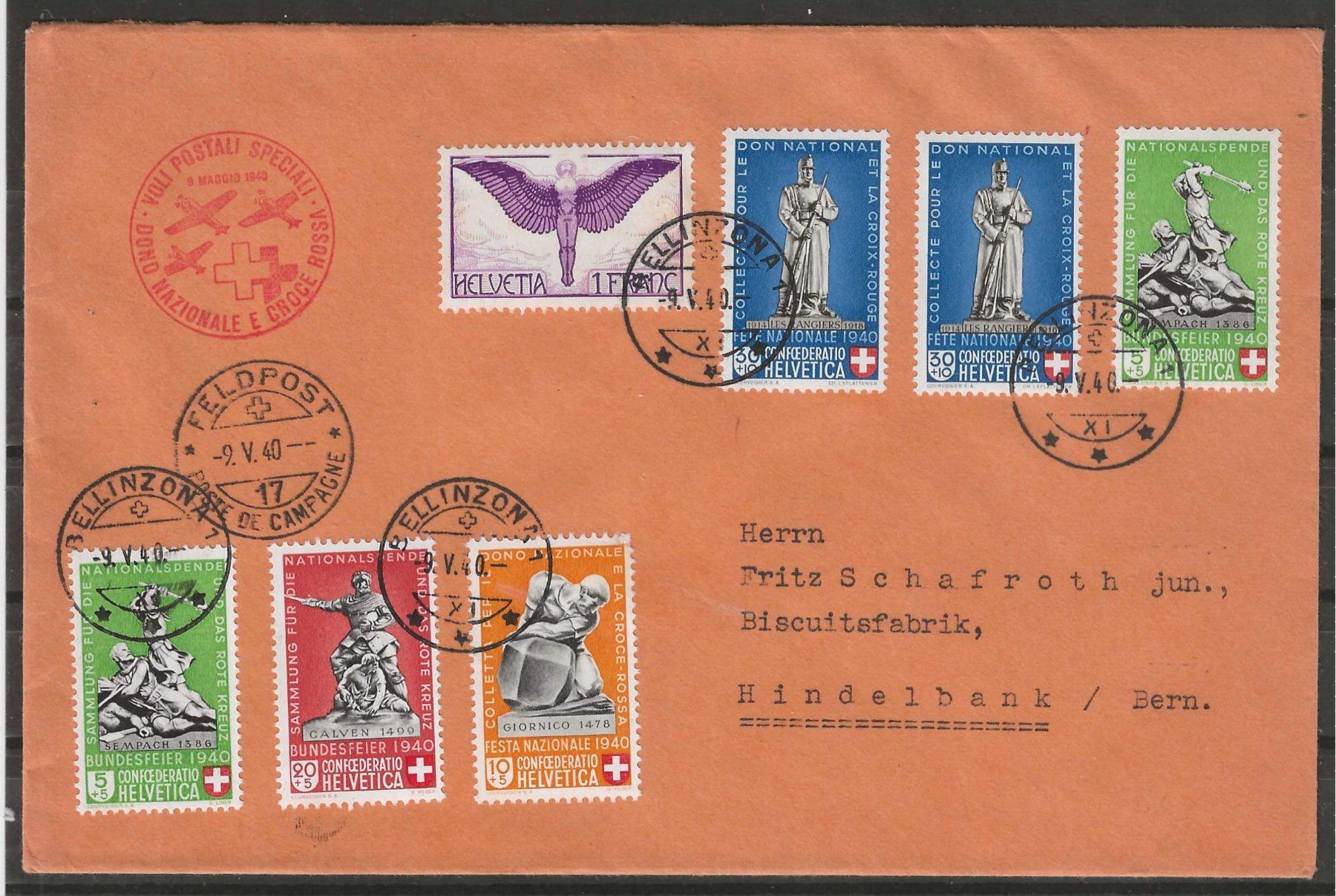 Tutti i francobolli: 1940 : Spezialflug - Feldpost Nr. 17 – Usato da Gümligen venduto da Geniusbuy
