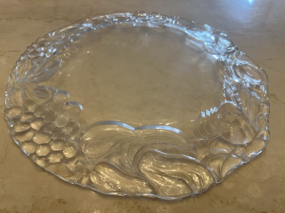 Teller: Servierteller Glas mit Fruchtmotiv – Gebraucht aus Zürich von Raudele 2