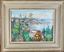 Walter Keller, Ölgemälde 1958, signiert, Zürichsee