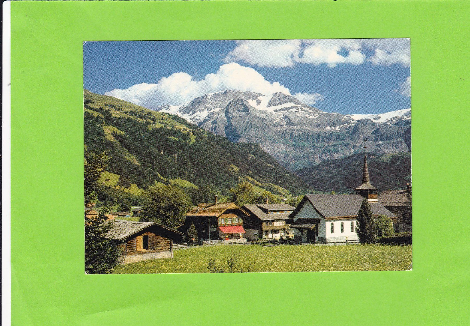 Ansichtskarten: Lenk-Kath. Kirche-Wildstrubel – Gebraucht aus St. Peterzell von neckertal