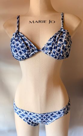 GUILLERMINA BAEZA, Bikini, Grösse L, Farbe Blau/Weiss