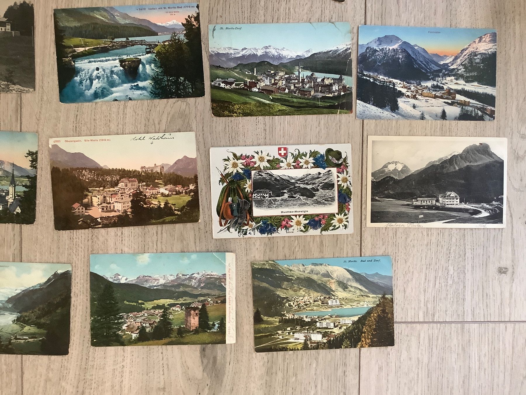 Cartoline postali: 24 alte, gelaufene Ansichtskarten Bündnerland ab 1906 – Usato da St. Gallen venduto da herbrig2 3