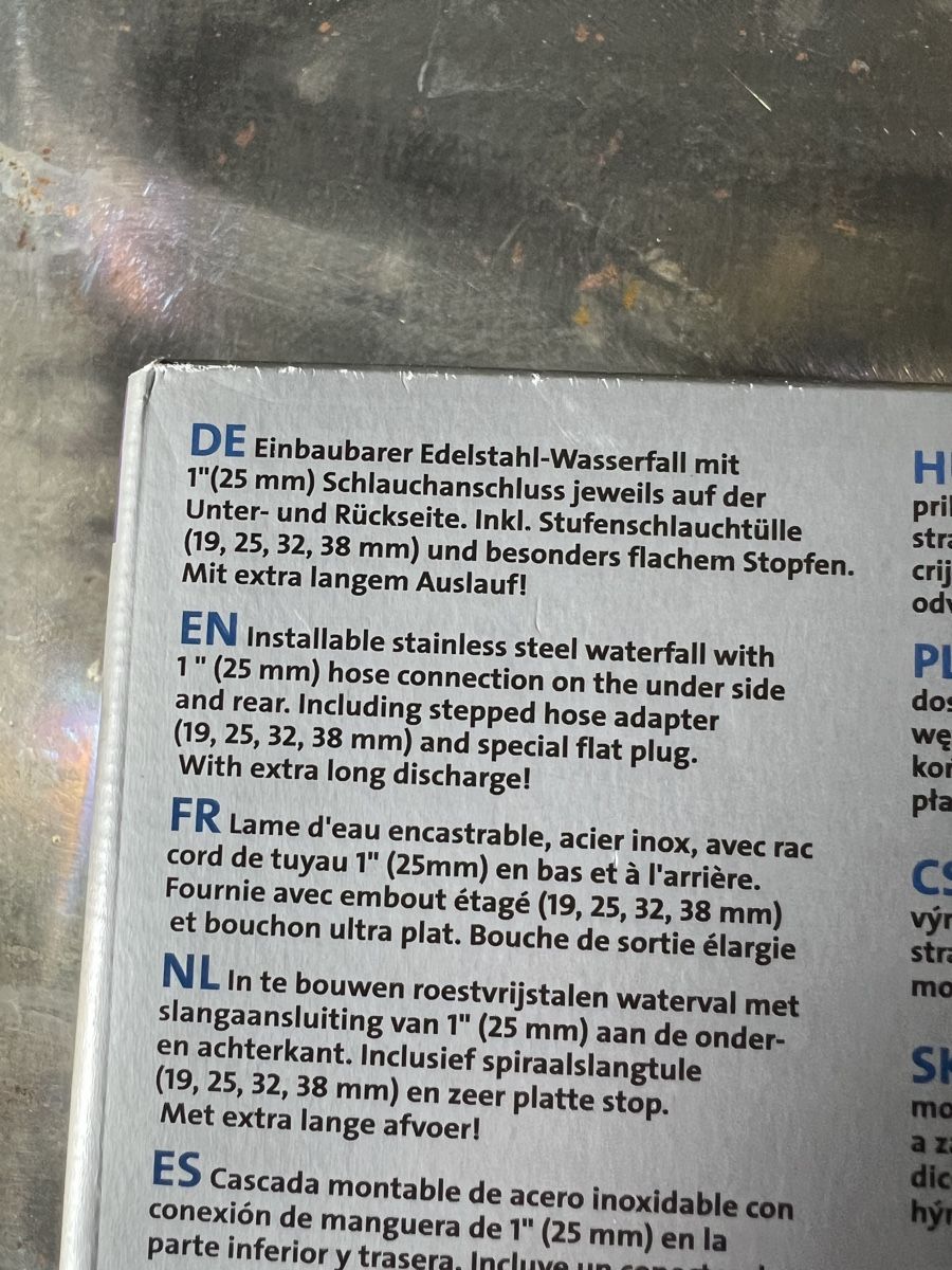 Stagni & Fontane ornamentali: Wasser Fall  Neu und OVP – Nuovo e nell'imballaggio originale da Gontenschwil venduto da Datei 2
