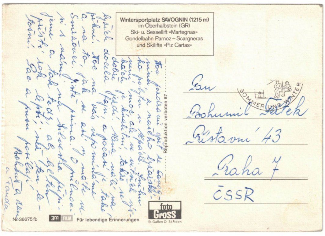 Cartoline postali: Savognin - 4 Bild AK – Usato da Binningen venduto da Mountainrider 1