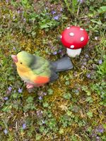 Vogel und Fliegenpilz