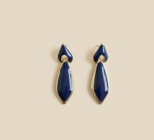 Elegant Blue & Gold Drop Earrings - Perfect for Summer!