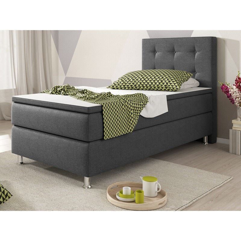 Letti: Boxspringbett 90x200 Anthrazit Hotelbett Einzelbett Bett – Nuovo e nell'imballaggio originale da Wallenwil venduto da toesstal-vertrieb 2