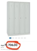 %neuer Kleiderspind, 4 Türen, B 1170 x H 1800 mm,Zylindersch