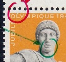 259w.2.**  Pf. farbloser Fleck über dem L von Olympique