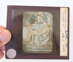 Antikes Glasnegativ Fotoplatte Michelangelo Pietà Skulptur