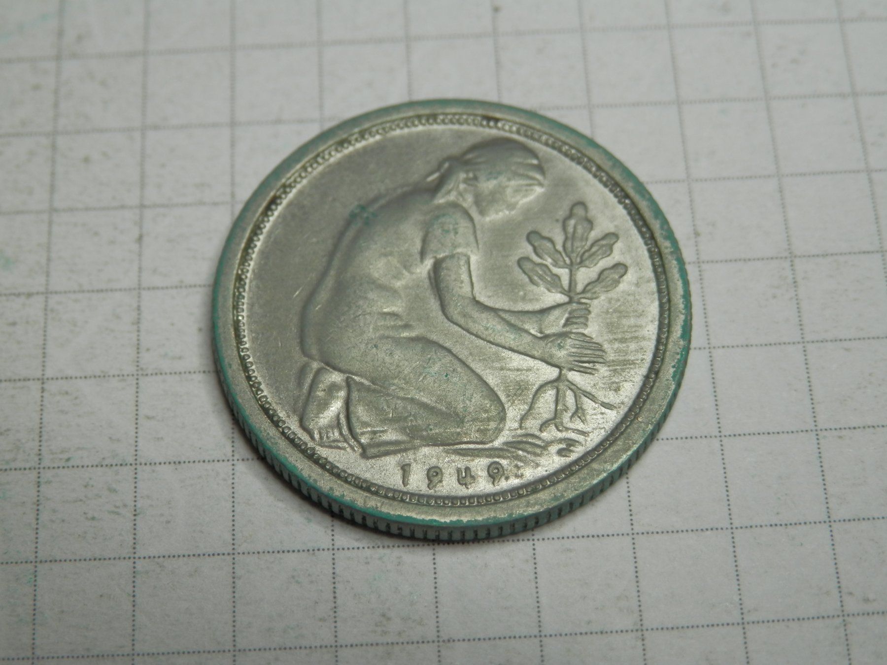 Alle Münzen: Deutschland 50 Pfennig, 1949 G – Gebraucht aus Weiach von weiach81