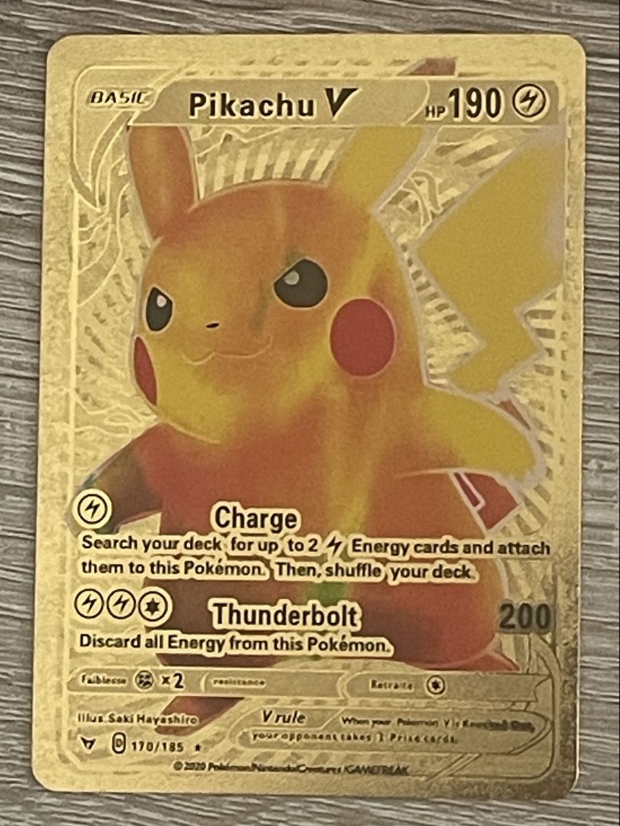 Pokémon Carte collezionabili: Pokémon Pikachu Goldkarte – Nuovo (secondo la descrizione) da Sursee venduto da Schriftgestalter