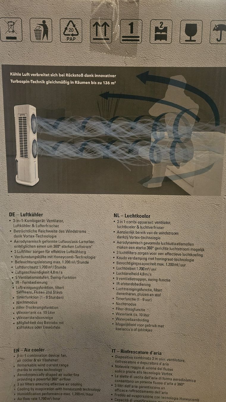Condizionatori: NEU Luftkühler/ Befeuchter PAE 45 Trotec – Nuovo e nell'imballaggio originale da Rapperswil SG venduto da liivea 4