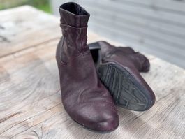 Gabor Stiefeletten Leder dunkelrot