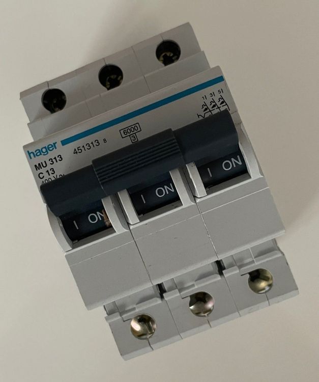 HAGER-Leitungsschutzschalter MU 313 1