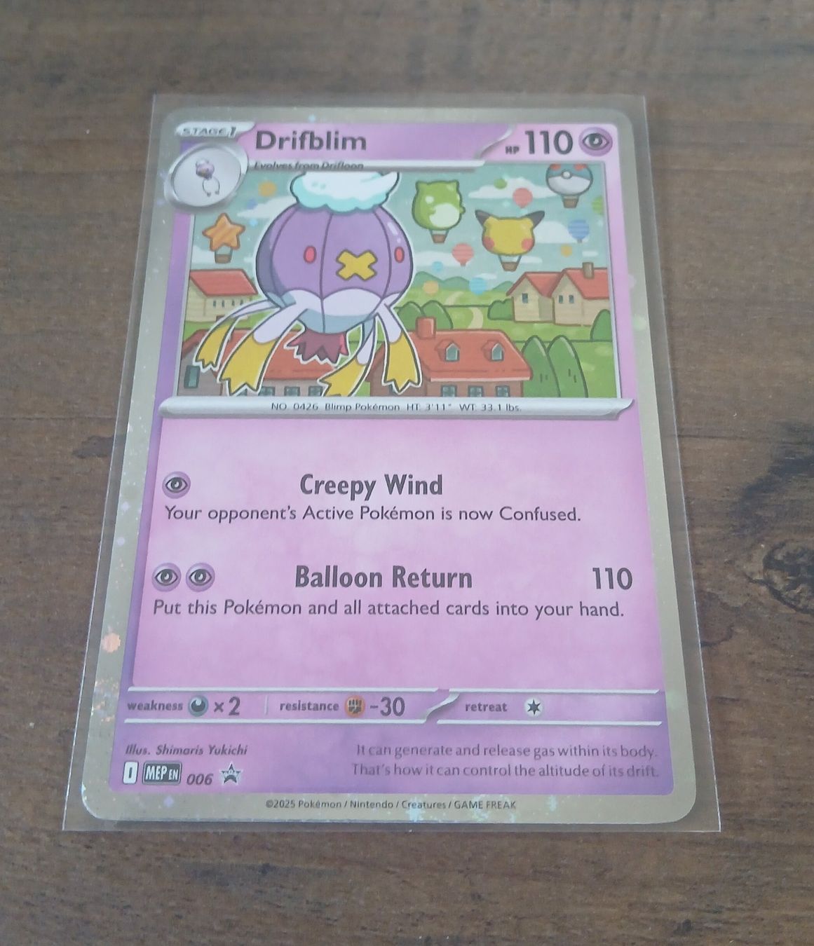 Pokémon Carte collezionabili: Pokemon Drifblim promo 006 – Usato da Märwil venduto da Chi_87pp