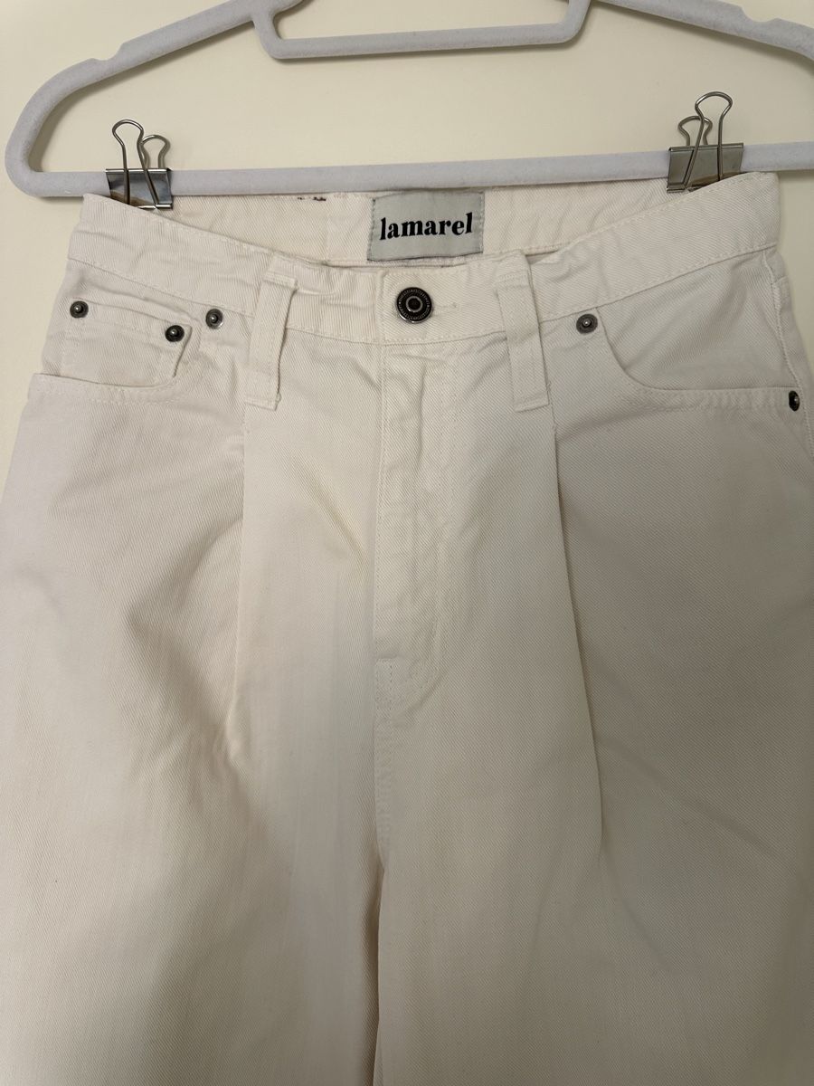 Lamarel Jeans: Lamarel Straight Leg Jeans Weiss Gr. M – Usato da Zürich venduto da tmarina 1