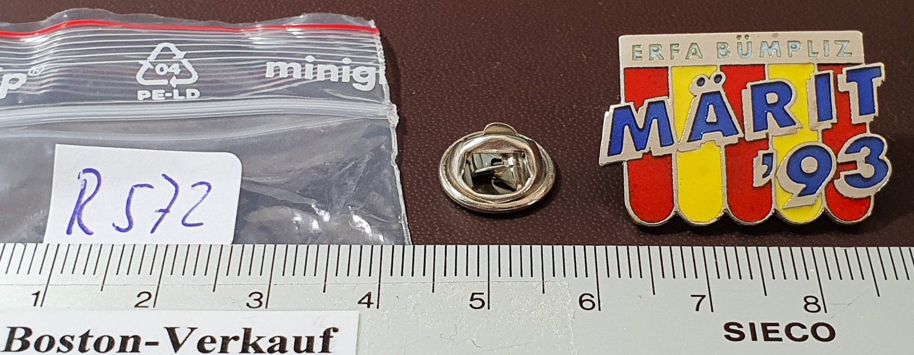 Placchette & Badge: R572 - Pin  ERFA Bümpliz Bern Märit '93 – Usato da Reinach BL venduto da Boston-Verkauf 1
