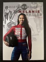 Autogrammkarte Melanie Hasler Bob Pilotin signiert