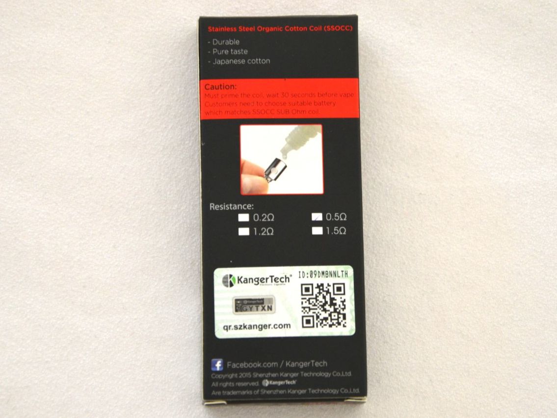 Altri Prodotti per fumatori: KangerTech SSOCC Ersatzcoil 0.5 Ohm 4 Stk. NEU – Nuovo (secondo la descrizione) da Dotzigen venduto da H-1994 1